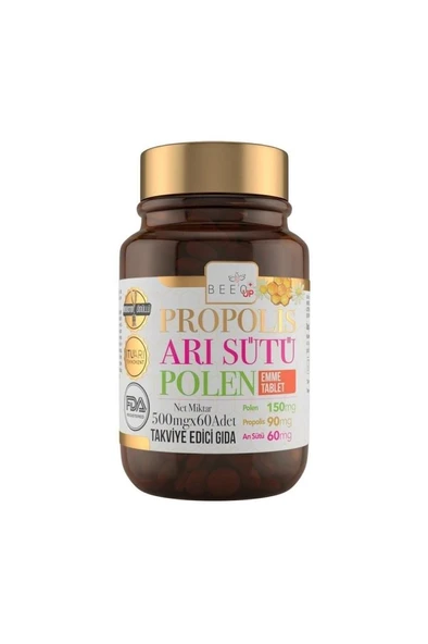Bee'o Up Propolis Arı Sütü Polen Emme Tablet 500 mg x 60 Adet