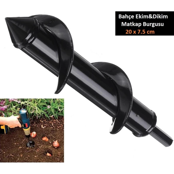 Bitki Ekim-Dikim için Matkap Burgu Ucu 200x75 mm - 8