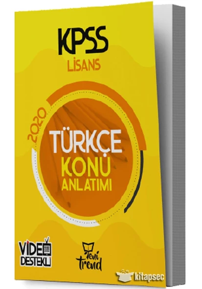 2020 KPSS Türkçe Konu Anlatımlı Yeni Trend Yayınları