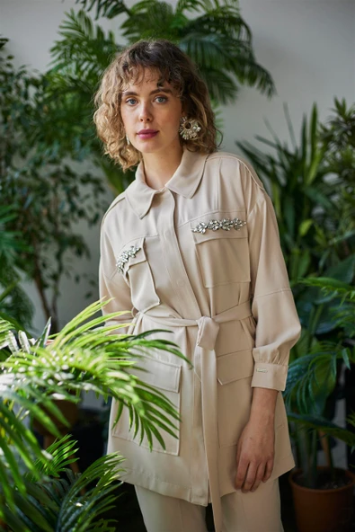 CEPLERİ TAŞ İŞLEMELİ KREP TAKIM