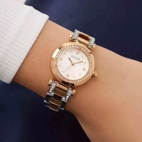 GUESS GUGW0869L2 ROSE GOLD TAŞLI KADIN KOL SAATİ - Resim 6