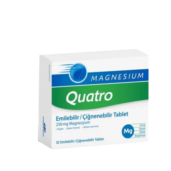 Magnesium Quatro 32 Çiğneme Tableti ürün görseli