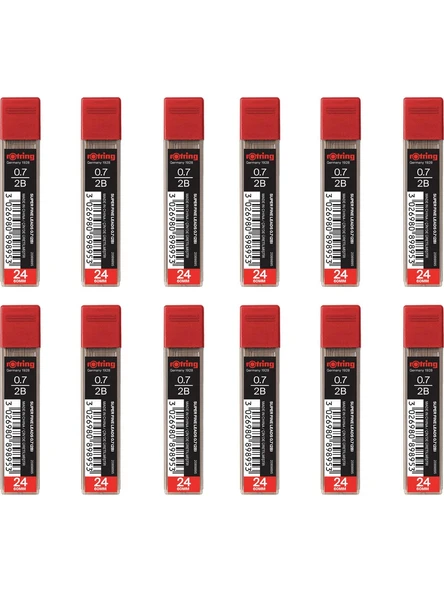 Rotring 0.7 Kalem Ucu 2B Süper Polimer 12'li
