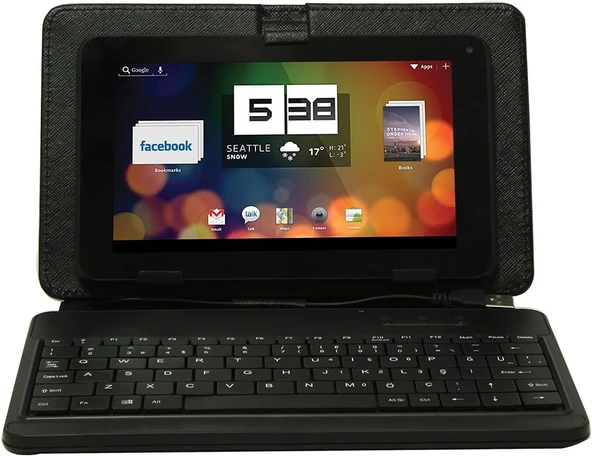 Everest KB-11 Siyah USB 7 İnc Tablet/Pc İçin Q Standart Klavyeli Tablet Kılıfı