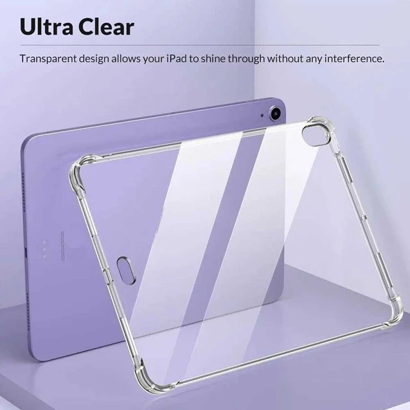 Apple iPad Air 13 M3 2025 Uyumlu A3268 A3269 Shock Darbe Emici Şeffaf Tablet Kılıfı - 3