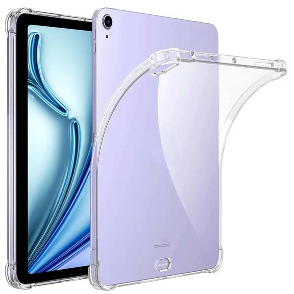 Apple iPad Air 13 M3 2025 Uyumlu A3268 A3269 Shock Darbe Emici Şeffaf Tablet Kılıfı