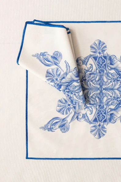 Azure Blue, Premium Seri Sunum Peçetesi, Duck Keten Kumaş 40x40cm - 3