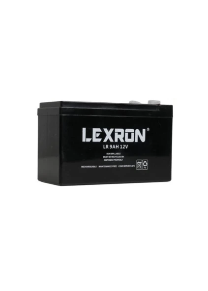 Lexron 12V 9Ah Kuru Tip Akü
