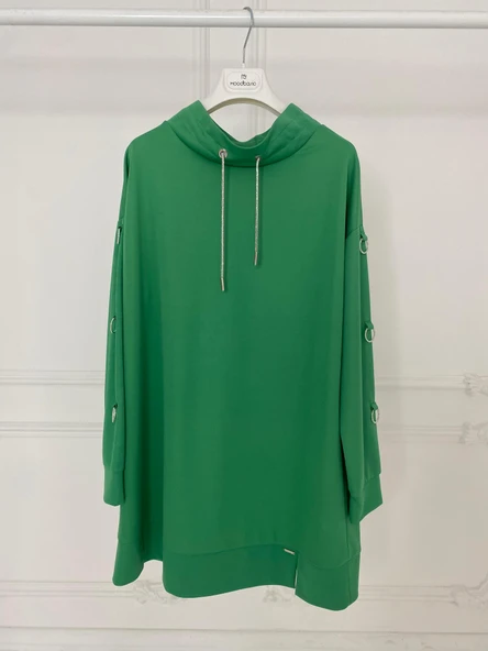 TAŞLI KORDONLU HALKA AKSESUARLI TUNİK - 3