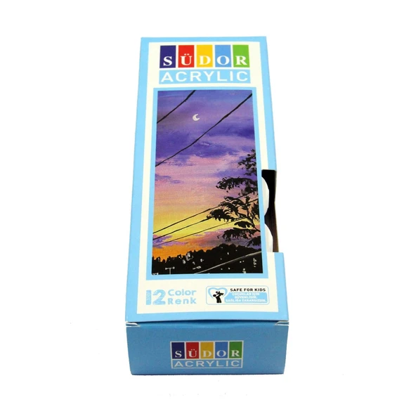 Südor Şişeli Su Bazlı Akrilik Boya 12 Renk 20 ml (SD126) - 2