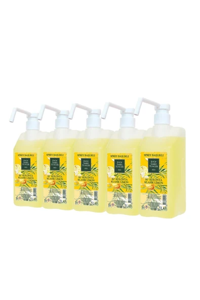 Eyüp Sabri Tuncer Klasik Limon Kolonyası Sprey Başlıklı 1 Lt X 5 Adet ürün görseli