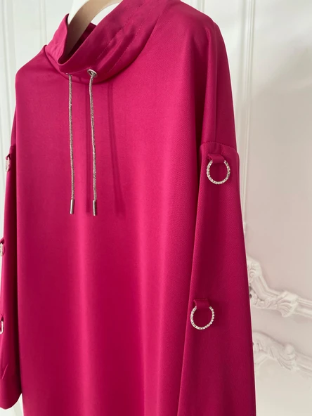 TAŞLI KORDONLU HALKA AKSESUARLI TUNİK - 2