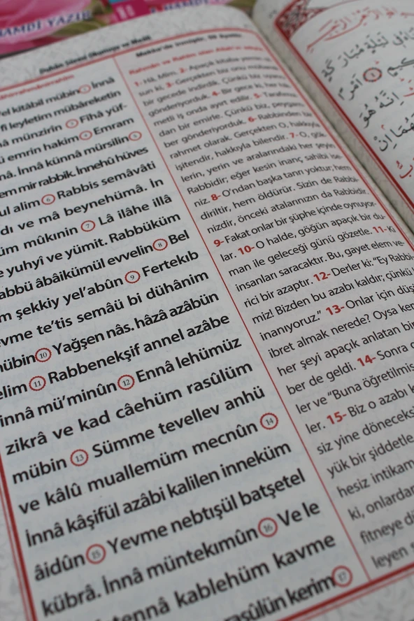 Hediyelik 10 Adet Bilgisayar Hatlı Pembe Yasin-i Şerif Okunuşlu ve Mealli Orta Boy 80shf(17x24cm) - 7