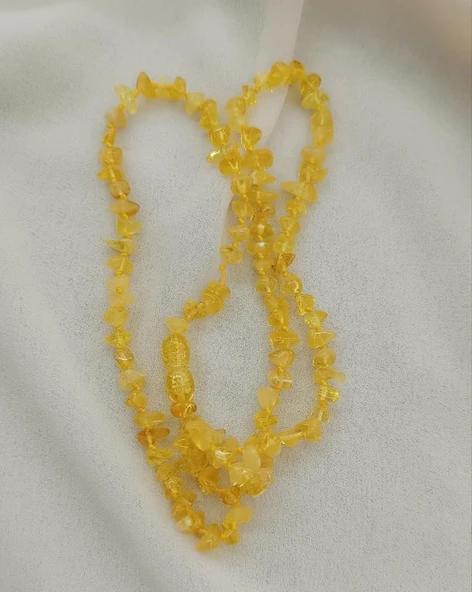 Kolye Kırık Kehribar Amber Doğaltaş Yetişkin Kolyesi