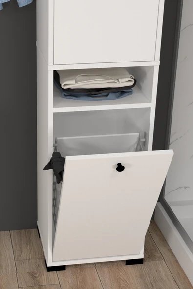 ATLAS NO.1 3 RAFLI SEPETLİ BANYO DOLABI - 3