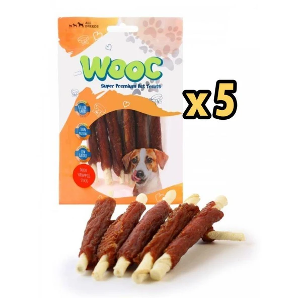 Wooc Ördek Eti Sargılı Sütlü Çubuk Köpek Ödül Maması 80gr X 5 Adet