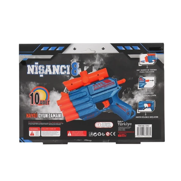 FAB 5757 4 Ağızlı Dart Atıcı Silah -Prestij Oyuncak - 4