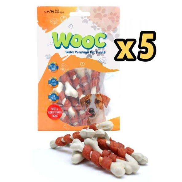 Wooc Dog Biftek Sargılı Kalsiyum Kemikli Ödül X 5 Adet ürün görseli 1