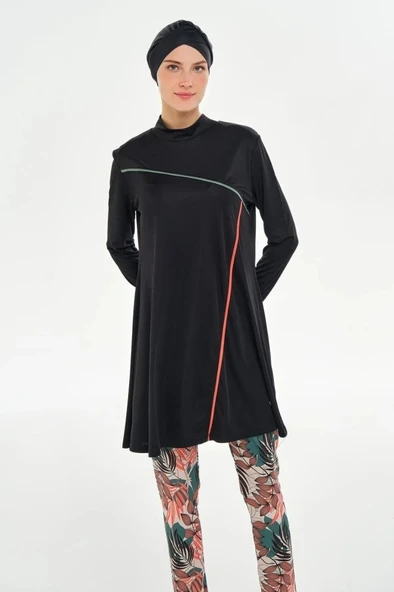 Rozamay 252607 Celia Tam Boy Lycralı Dijital Desen Tesettür Mayo - 7