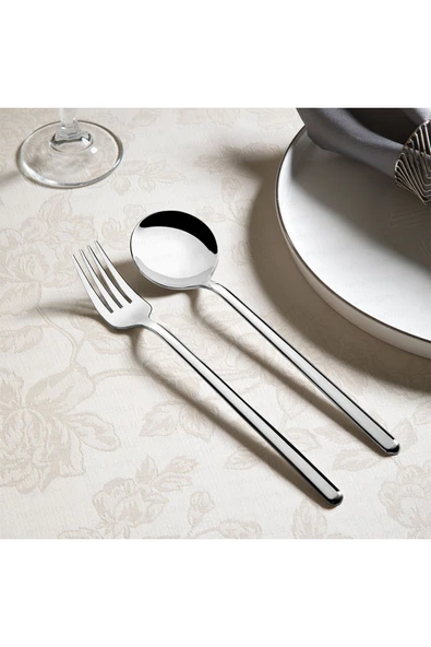Nehir Sofia Sade 6 Kişilik 30 Parça Çatal Kaşık Takımı ürün görseli 1