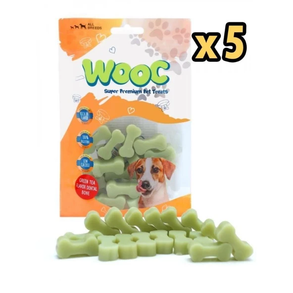 Wooc Dog Yeşil Çaylı Dental Kemik X 5 Adet