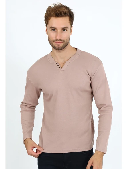 Uomo Park 5524 Yeni Sezon V Kesim Düğmeli Kaşkorse Kazak - 3