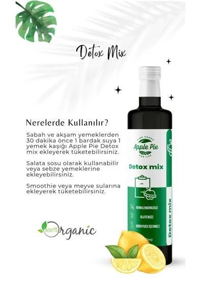 ApplePie Detox 250 ml Özel Formül, Deve Dikeni Ekstresi, Enginar Ekstresi, Bromelain - 2