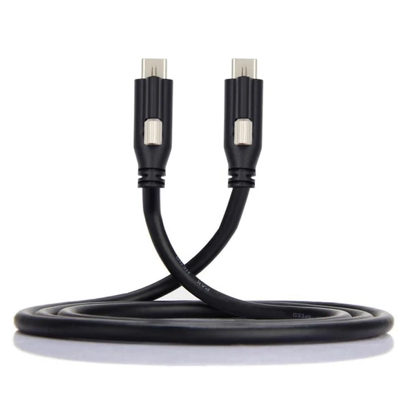 USB 3.1 Type-C to USB-C Kilitli Veri Güç Kablosu 3 metre