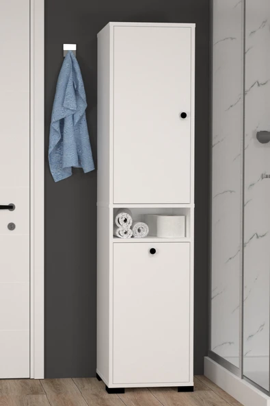 ATLAS NO.1 3 RAFLI SEPETLİ BANYO DOLABI