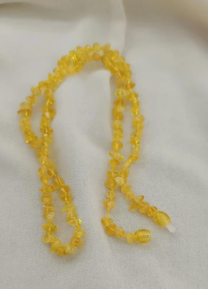 Kolye Kırık Kehribar Amber Doğaltaş Yetişkin Kolyesi - 2