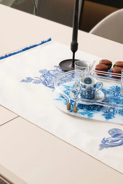 Duck Keten Runner, Azure Blue Premium Serisi, 45x140 - 3