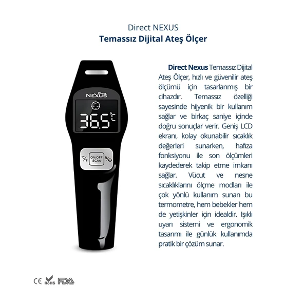 Direct Nexus Temassız Dijital Ateş Ölçer - 4