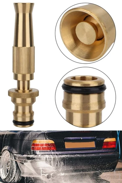 Tilbe Home Pirinç Musluk Ucu ve Hortum Tazyik Bağlantı Aparatı | Tazyikli Sulama ve Araç Yıkama Başlığı - 6