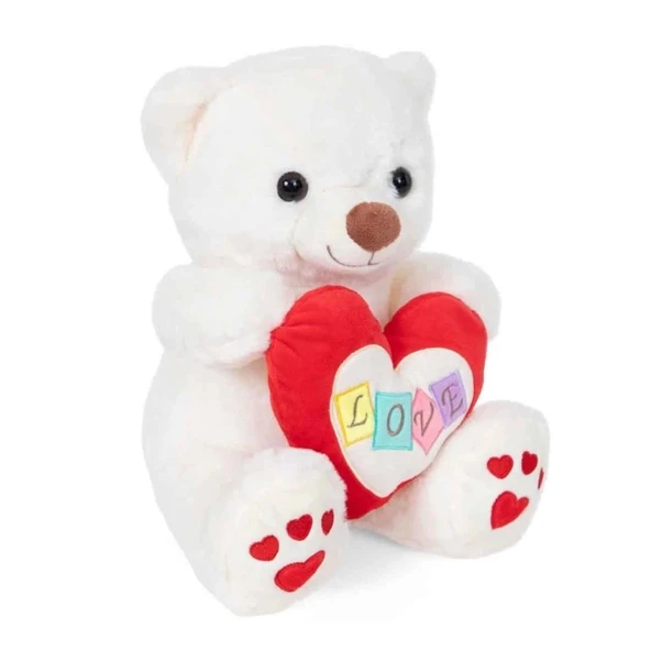 4762 Peluş Ayı Kalpli 30 cm - 7