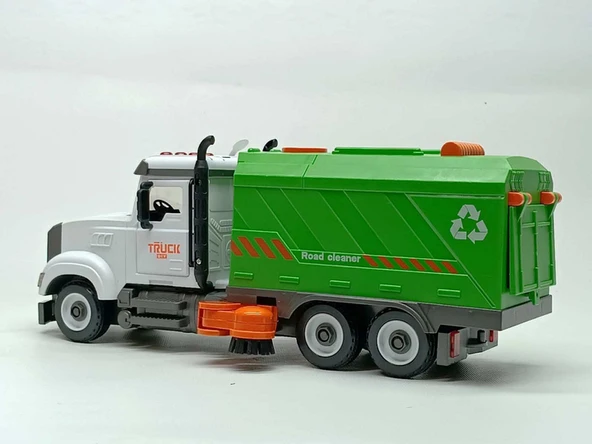 Ceren Ctoys Sesli Işıklı Pilli Sök Tak Yol Temizlik Kamyonu TW9083B - 4