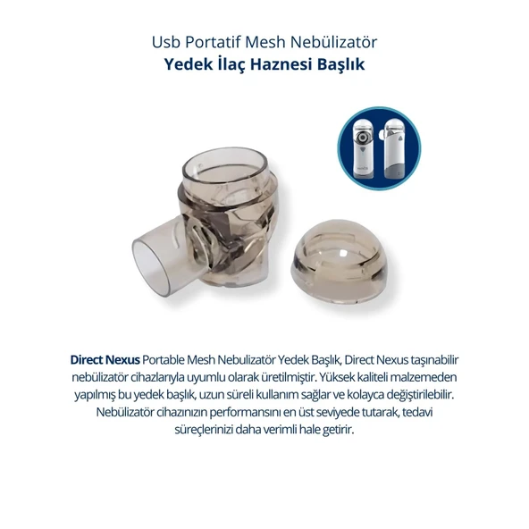 Direct Nexus Portatif Mesh Nebulizatör Yedek İlaç Haznesi - Resim 3