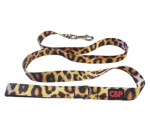 C&P Wild Leopard Köpek Gezdirme Kayışı 120 cm x 2,5 cm - 1