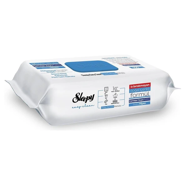 Sleepy Easy Clean Çamaşır Suyu Katkılı Yüzey Temizlik Islak Havlusu 100'lü