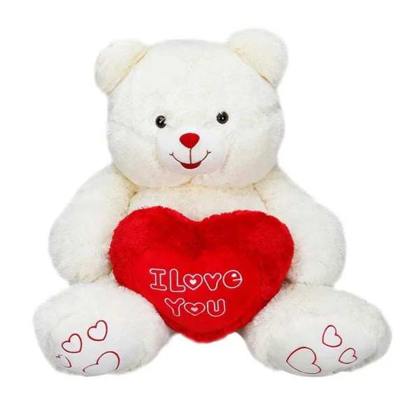 1516 Oturan Kalpli Peluş Ayı 70 cm -Sunman - 6