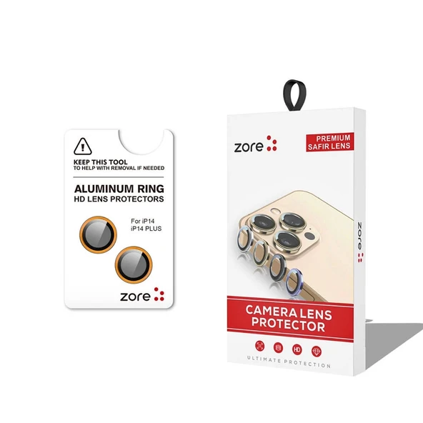 Apple iPhone 14 Plus Zore CL-12 Premium Safir Parmak İzi Bırakmayan Anti-Reflective Kamera Lens Koruyucu - Resim 10