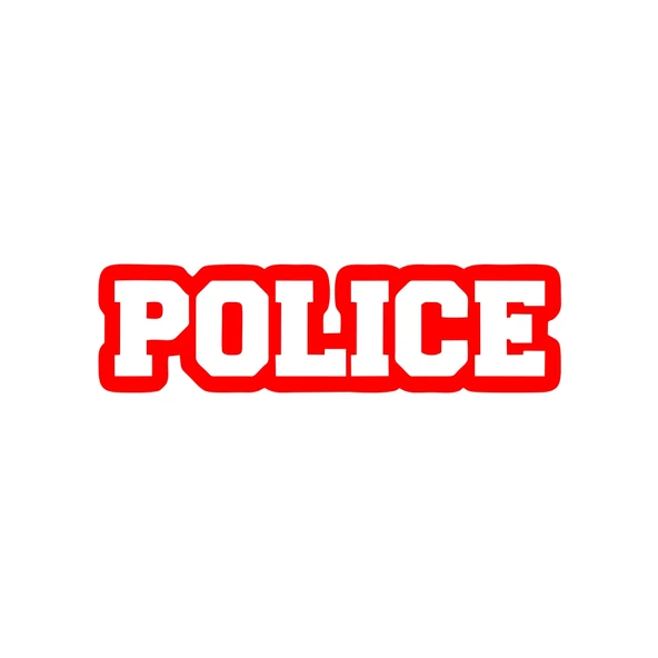 Police Araba Stickeri 17x17 Cm Kırmızı