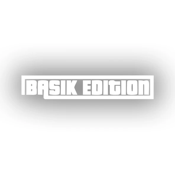 Basık Edition Araba Sticker 17x17 Cm Beyaz