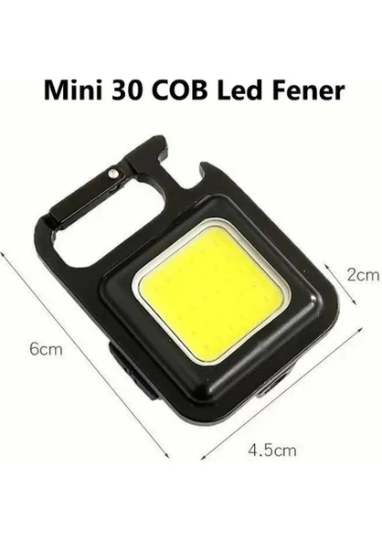 Tilbe Home 2li USB Şarjlı El Feneri Mini LED Lamba Anahtarlık Taşınabilir 4 Fonksiyonlu Kamp ve Ofis Lambası - 3