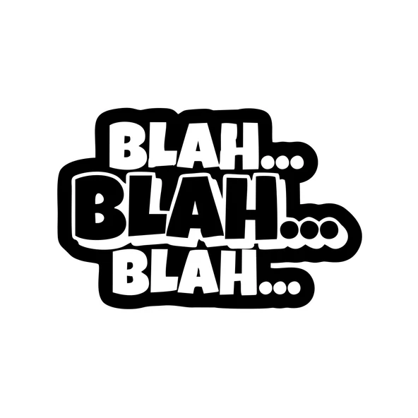 Blah Blah Blah Araba Sticker 17x17 Cm Siyah