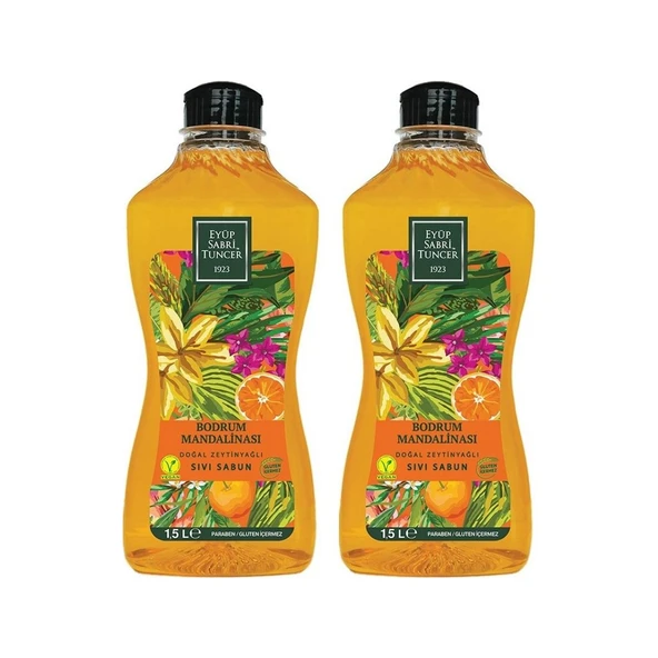 Eyüp Sabri Tuncer Bodrum Mandalinası Doğal Zeytinyağlı Sıvı Sabun 1500 ML