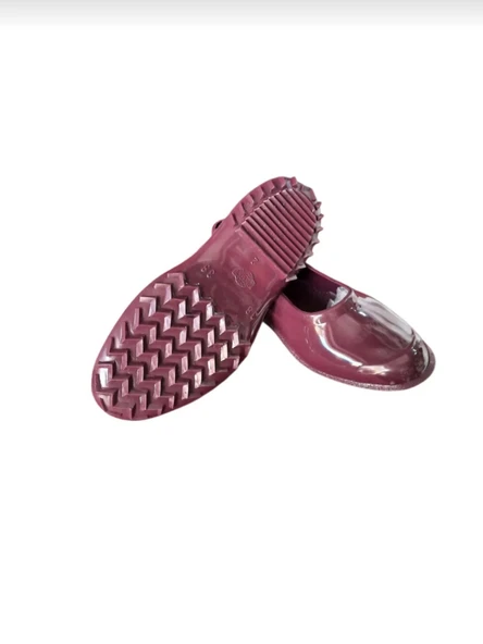 Kaydırmaz Lastik Ayakkabı KAHVE-KIRMIZI - 4