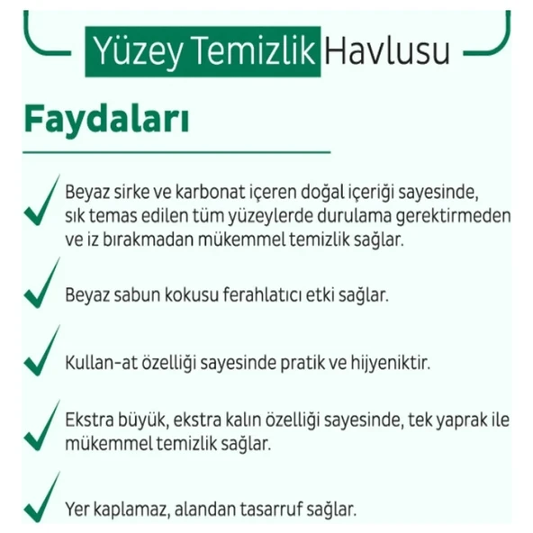 Sleepy Easy Clean Yüzey Temizlik Havlusu 100' Lü (2ADET) - Resim 5