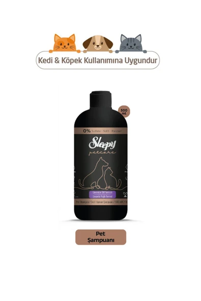 Sleepy Petcare Bakım Seti ( 30'lu Pet Bakım Örtüsü + 60 Yaprak Islak Havlu + 500 ml Şampuan ) - Resim 4