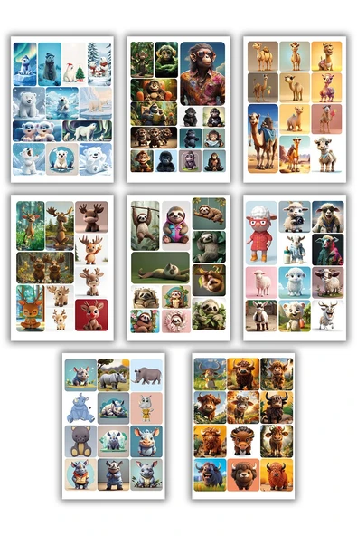 Zeytinyağlı Pamuklu Islak Havlu 90x24 (2160 yaprak) ve Sticker Seti 32 Sayfa - 6