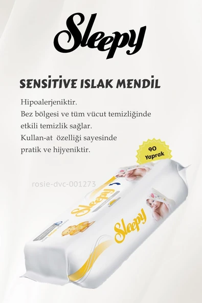 Sleepy Sensitive Islak Mendil 90x28 (2520 yaprak) ve Sticker Seti 32 Sayfa - 2